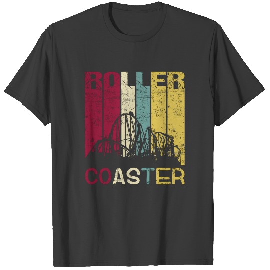 Roller Coaster Retro Vintage Silhouette gift T-shirt