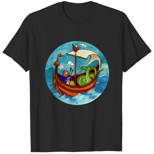 Men's Bagpipe Boat Band dark T-shirt