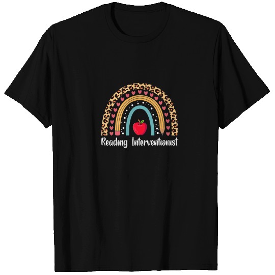 Reading Interventionist Boho Rainbow Reading Teach T-shirt