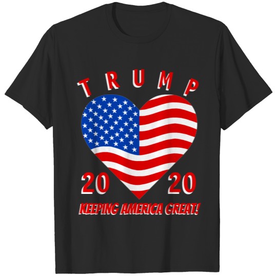 Trump 2020 Keeping America Great Patriotic Heart Plus Size T-shirt