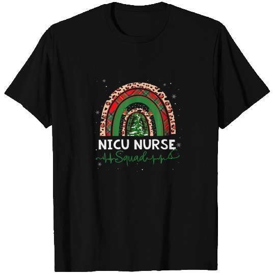 Leopard Rainbow NICU Nurse Squad Nurse Christmas T T-shirt
