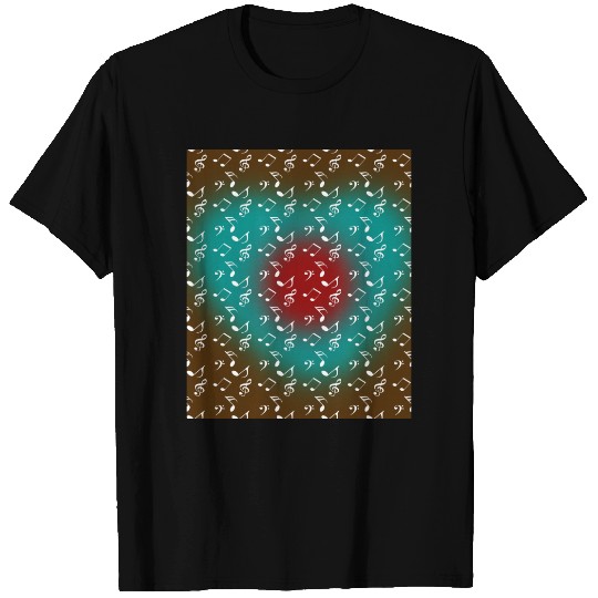 teal music heart music T-shirt