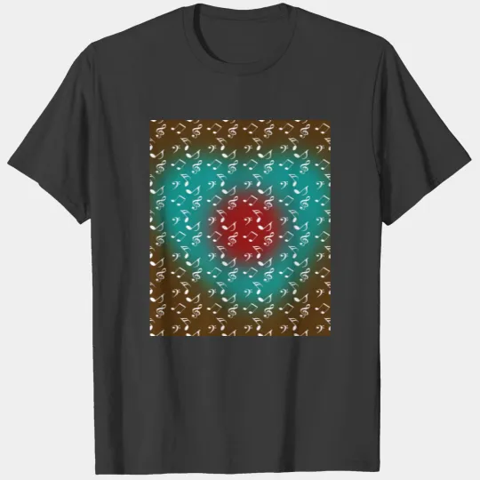 teal music heart music T-shirt