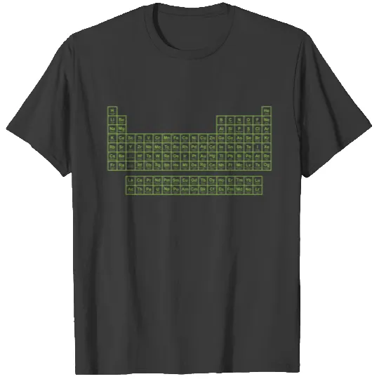 Periodic Table Blue and Green T-shirt