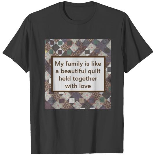 Family Traditional Vintage Patchwork Quilt Photo T-shirt