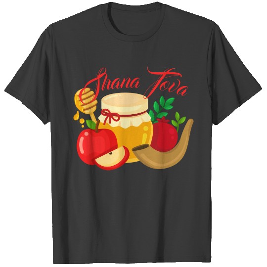 Shana Tova with Apples,Honey, Pomegranate T-shirt