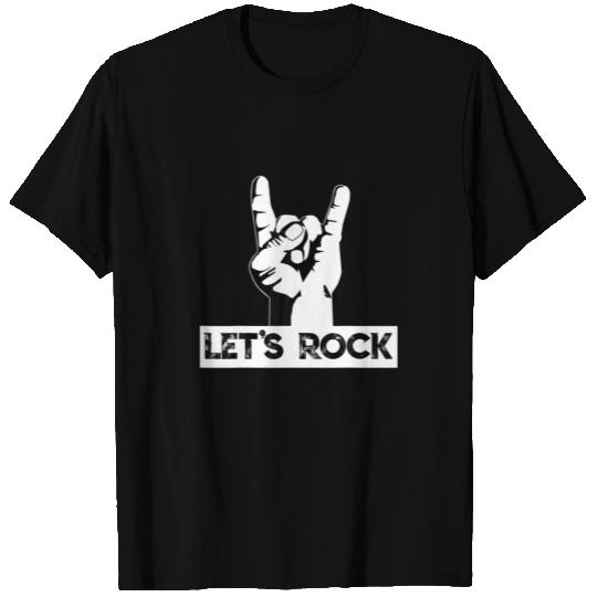 Lets Rock ! Rock N Roll Classic Rock Vintage Devil T-shirt