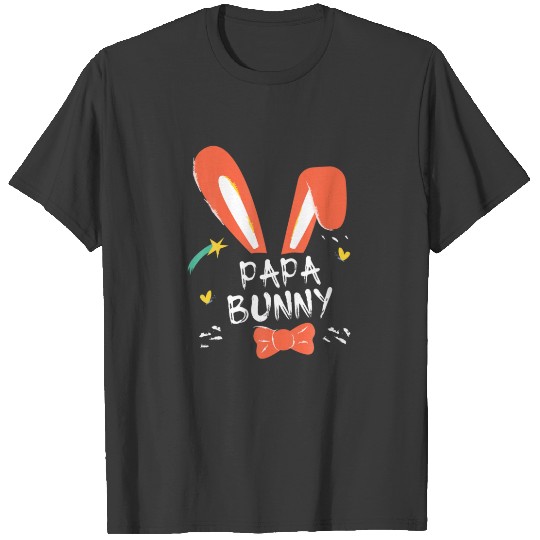 Happy Easter Day Cute Papa Bunny Ears Costume Fami T-shirt