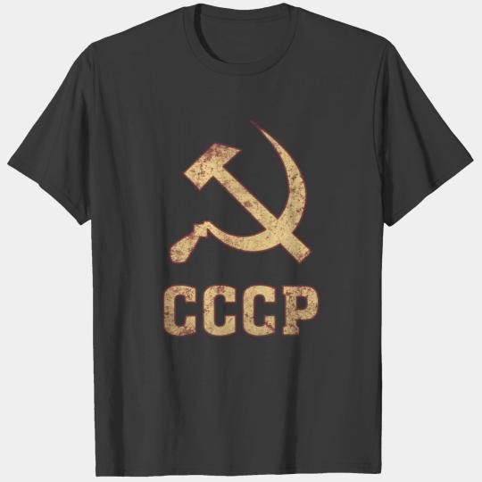Vintage Golden Soviet Union Pocket Polo T-shirt