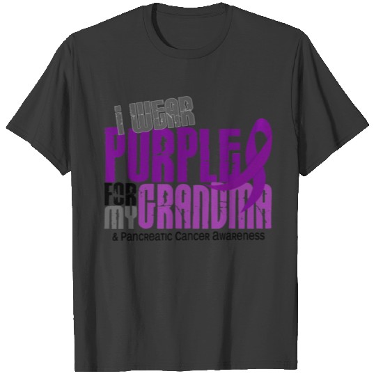 Pancreatic Cancer I Wear Purple For My Grandma 6.2 T-shirt