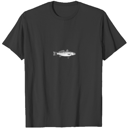 Spotted Seatrout - Speckled Trout Vintage Line Art T-shirt