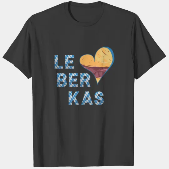 Leberkäs Heart Love German Leberkas Meatloaf Gift T-shirt