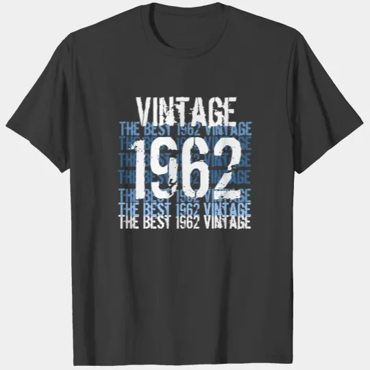 1962 Vintage - Birthday - Navy Blue T-shirt