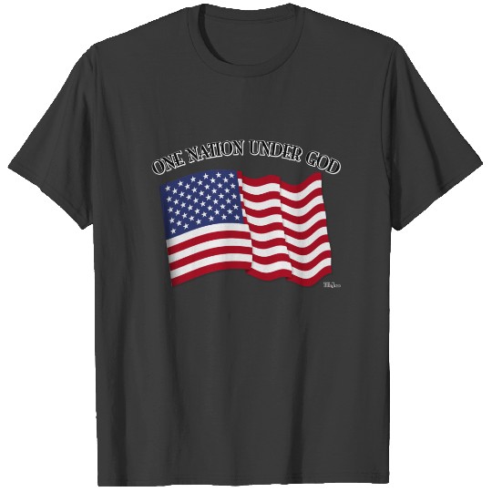 One Nation Under God with US flag T-shirt