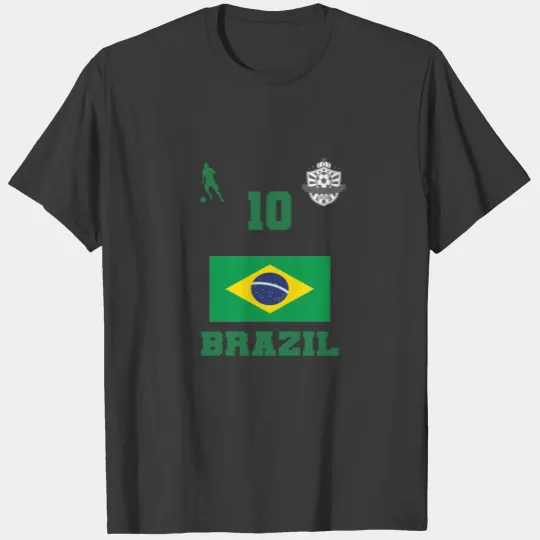 Brazil Football Soccer Team #10 - Neymar JR T-shirt