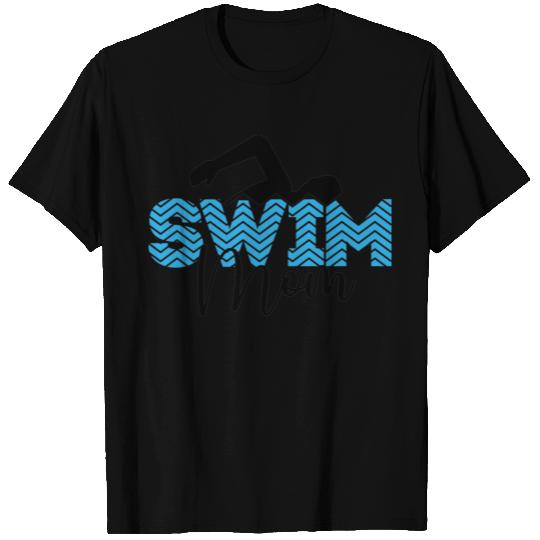 cute swim Mom word art T-shirt