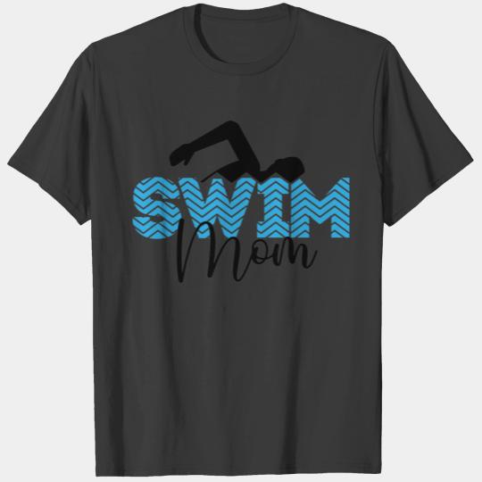cute swim Mom word art T-shirt