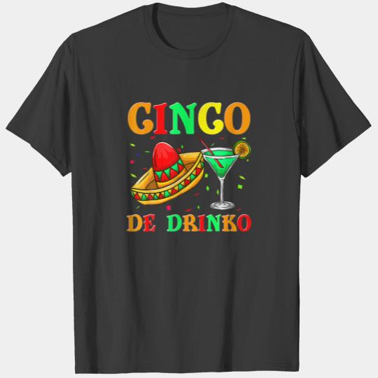 Cinco De Drinko Fiesta Women Men Sombrero Tequila T-shirt