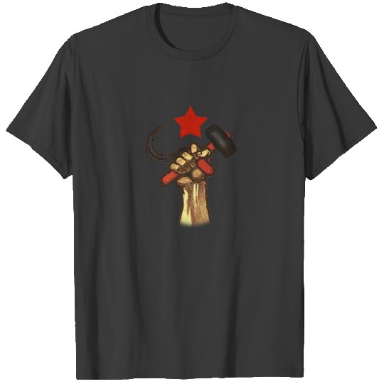 Raised Fist Hammer and Sickle T-shirt