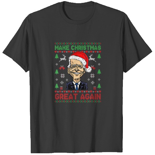 Make Christmas Great Again Funny Joe Biden Santa H T-shirt