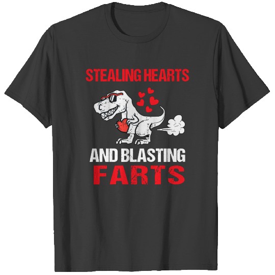 Kids Stealing Hearts And Blasting Farts T Rex Cute T-shirt