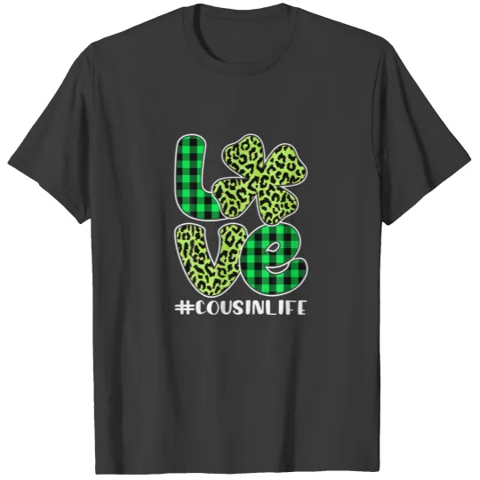 Plaid Love Cousin Shamrock St. Patrick's Day Mothe T-shirt