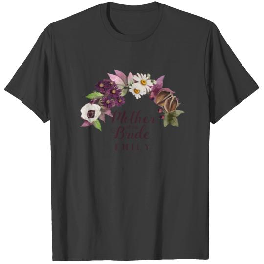Fall Wedding Wreath Plum Mother of the Bride ID465 T-shirt