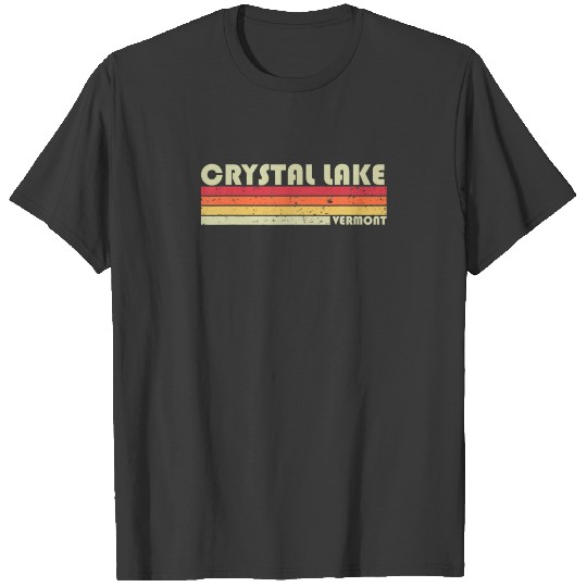CRYSTAL LAKE VERMONT Funny Fishing Camping Summer T-shirt