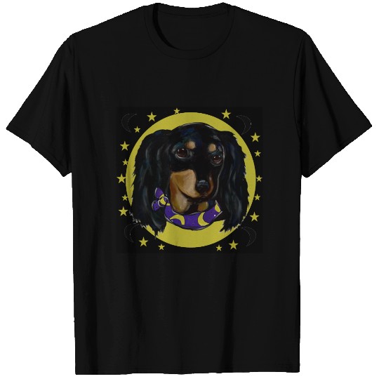 Long Haired Black Dachshund T-shirt
