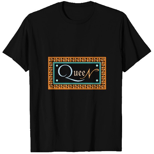 Women Empowerment Black and Gold "Queen" Print T-shirt