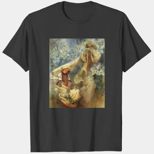Madonna Of The Lilies 1905 - Alphonse Mucha T-shirt