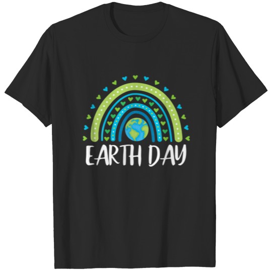 Happy Earth Day Rainbow Cute Earth Day Womens T-shirt