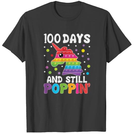 Funny 100 Days Of School And Still Poppin 100th Cu T-shirt