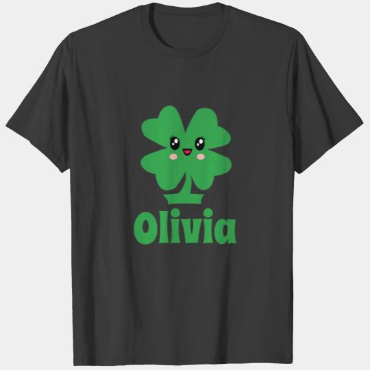 Green Shamrock Personalized Name T-shirt