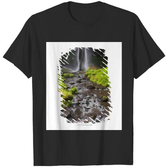 Discover Blurred Waterfall and River T-shirt