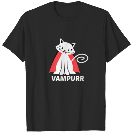 Discover Vampurr Cute Halloween Cat Spooky Vampire Kitty Ca T-shirt