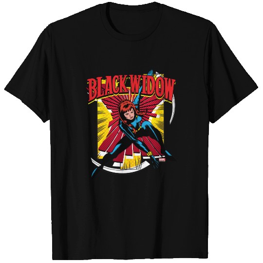 Black Widow Action Comic Graphic T-shirt