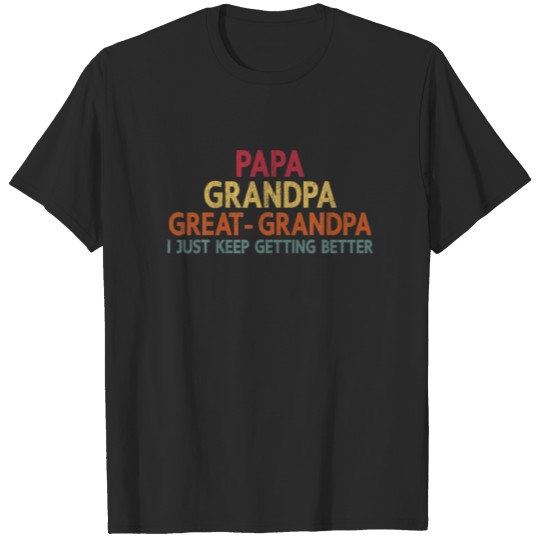 Discover Mens Fathers Day Grandkids Papa Grandpa Great Gran T-shirt