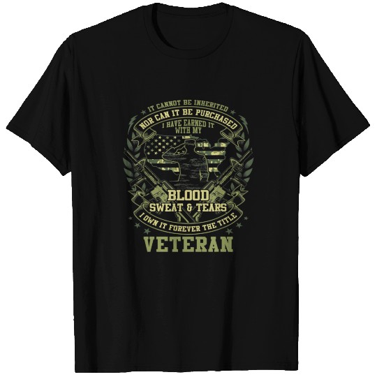 Army Veteran Blood Sweat Tears T-shirt