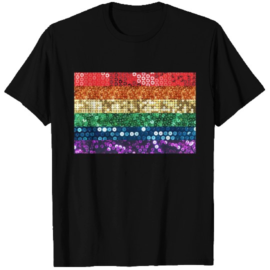 sequin pride flag T-shirt