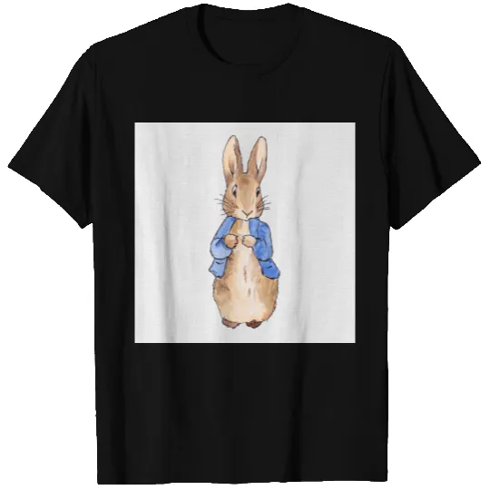 Peter the Rabbit Grey Linen Background T-shirt