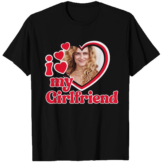 I Love My Girlfriend Custom Black T-shirt