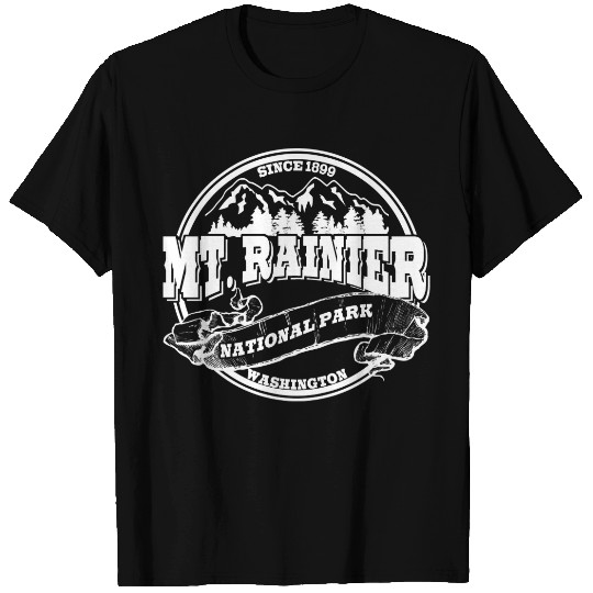 Mt. Rainier Old Circle White T-shirt