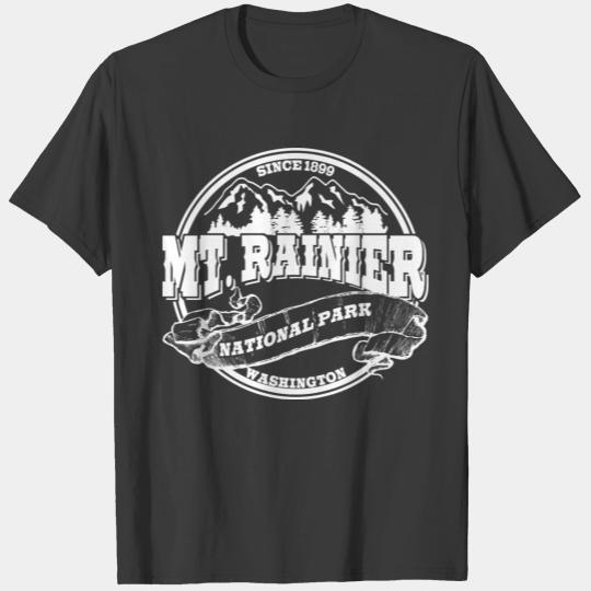 Mt. Rainier Old Circle White T-shirt