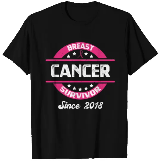 Awareness Breast Cancer Survivor Since 2018 T-shirt