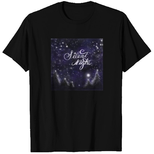 Silent Night - romantic Holiday snow scene T-shirt