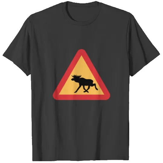 Caution Elks, Traffic Sign, Sweden T-shirt