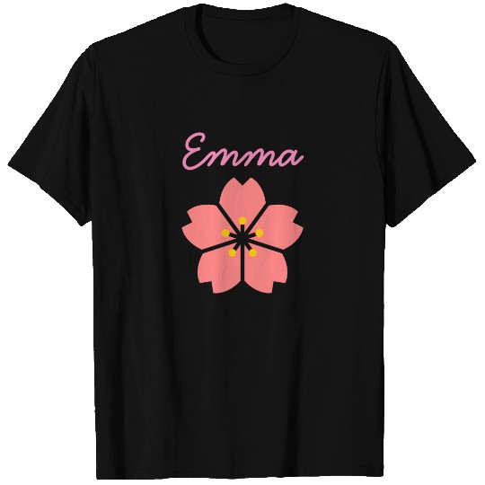 Cute Coral Pink Cherry Blossom Flower T-shirt