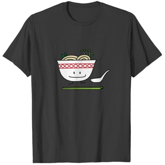 Pho Noodle Bowl Vietnam soup spoon chopsticks T-shirt
