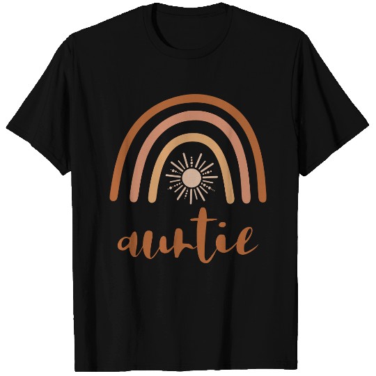 TINLEY Boho Burnt Orange Rainbow Sun Auntie T-shirt
